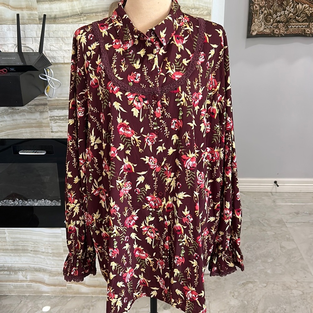 Suzanna Betro Weekend‎ blouse size 3X (107)